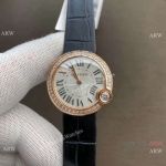 Swiss Copy Cartier Ballon Blanc de Sapphire watches 30mm Rose Gold Diamonds